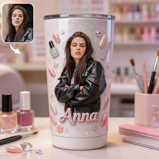 Liebes Nageldesign, Geschenk für Frauen - Personalisierter Nail Salon Becher