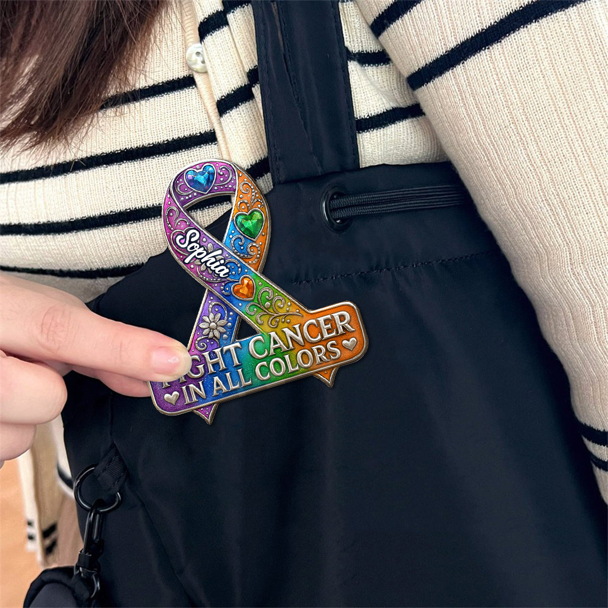 Krebs bekämpfen in allen Farben – Personalisierter Anstecker zur Krebsaufklärung