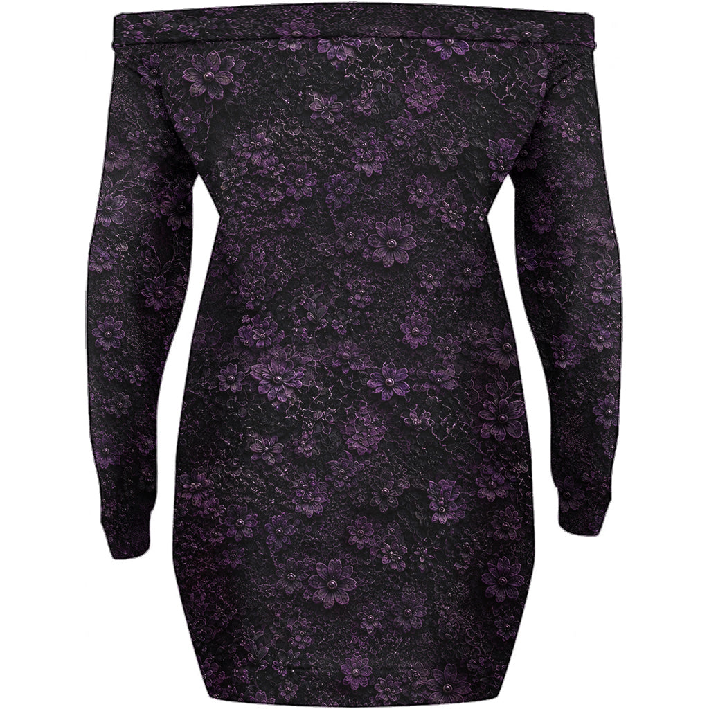 Soul Of A Dragon - Personalized Dragon Off Shoulder Long Sleeve Dress