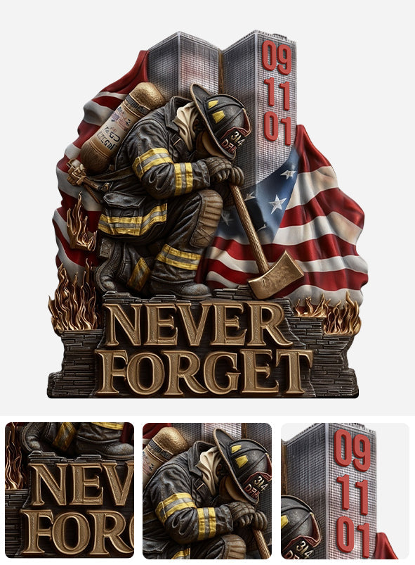 Nous n'oublierons jamais le 11 septembre - Plaque commémorative personnalisée en acrylique pour pompiers