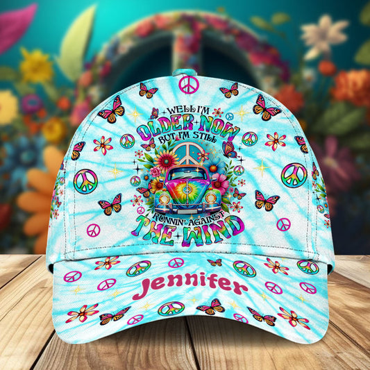 Courir contre le vent - Casquette hippie classique personnalisée