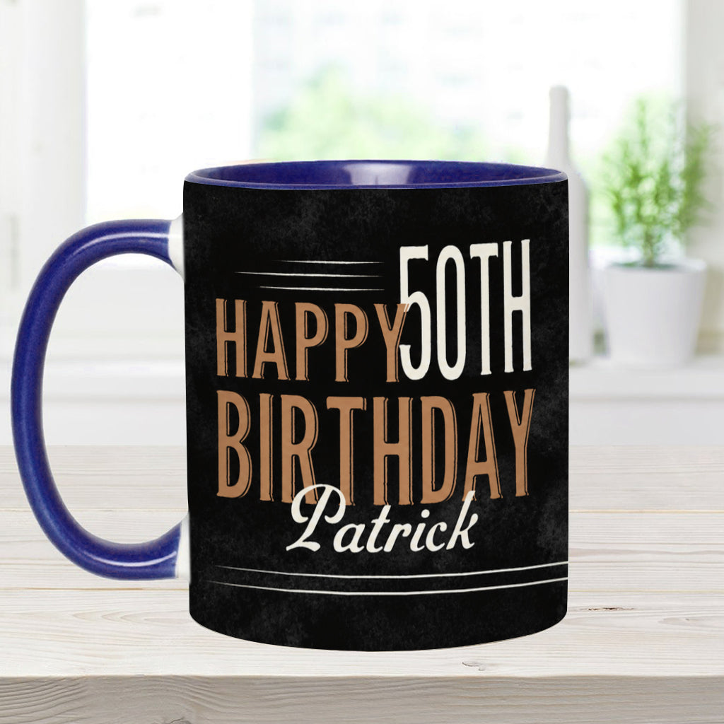Happy Birthday - Personalized Birthday Accent Mug