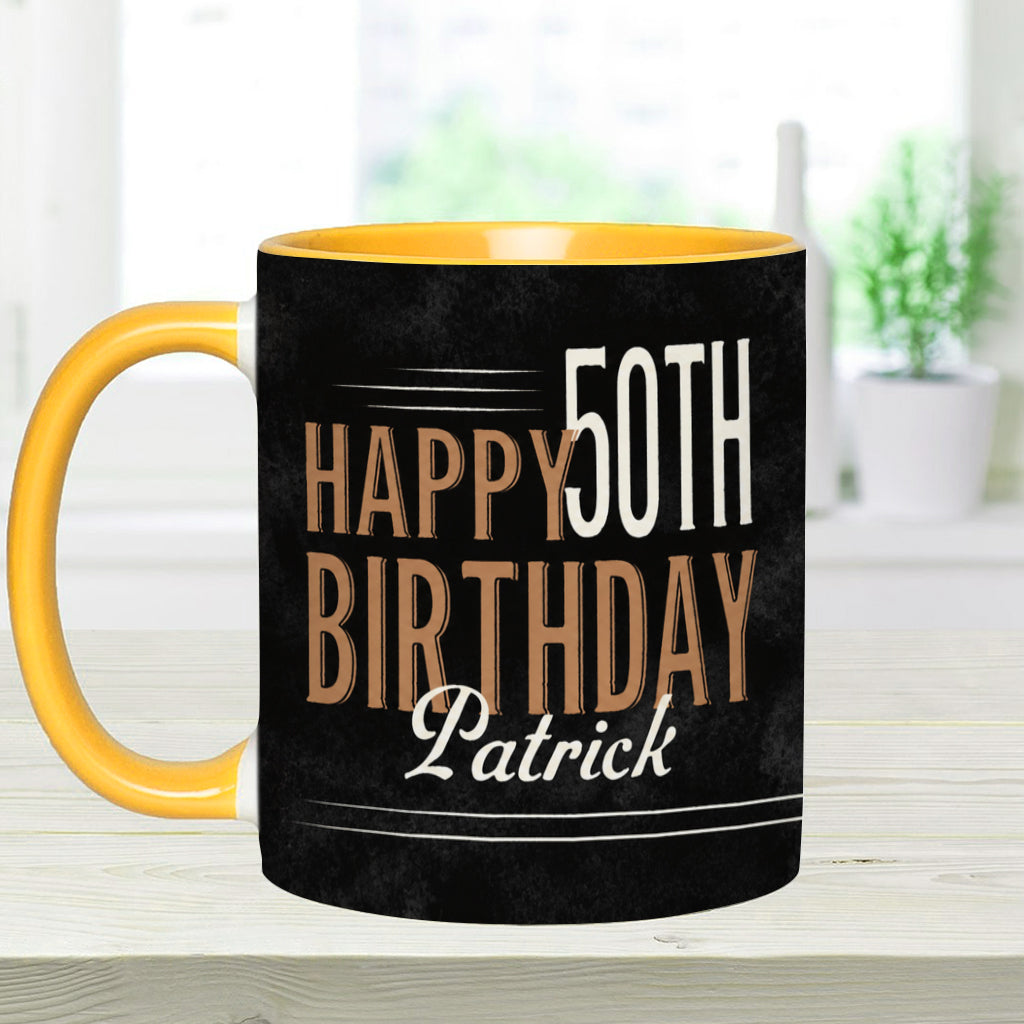 Happy Birthday - Personalized Birthday Accent Mug