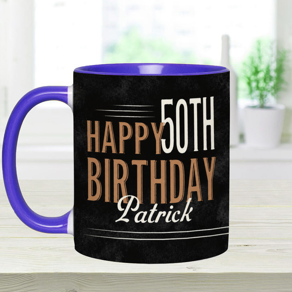 Happy Birthday - Personalized Birthday Accent Mug