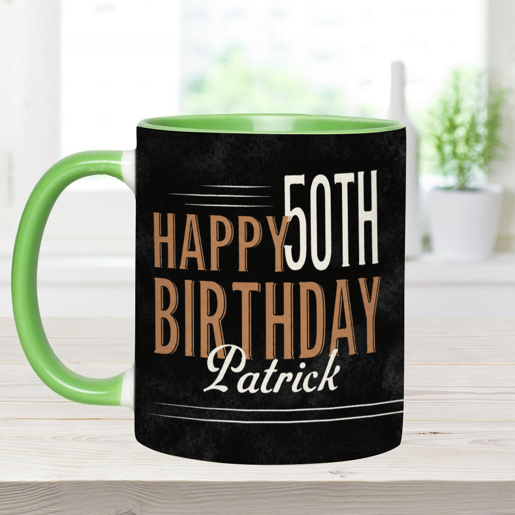 Happy Birthday - Personalized Birthday Accent Mug
