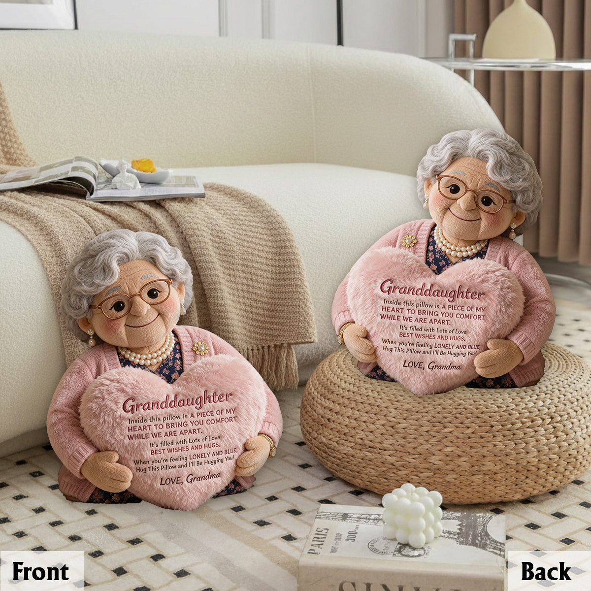 To My Granddaughter - Personalized granddaughter Premium Faux Fur Pillow