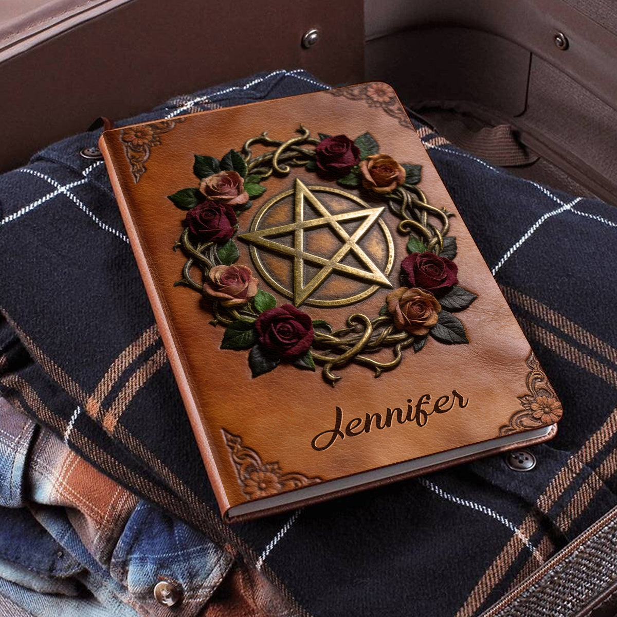 Journal magique - Journal en cuir personnalisé pour sorcière