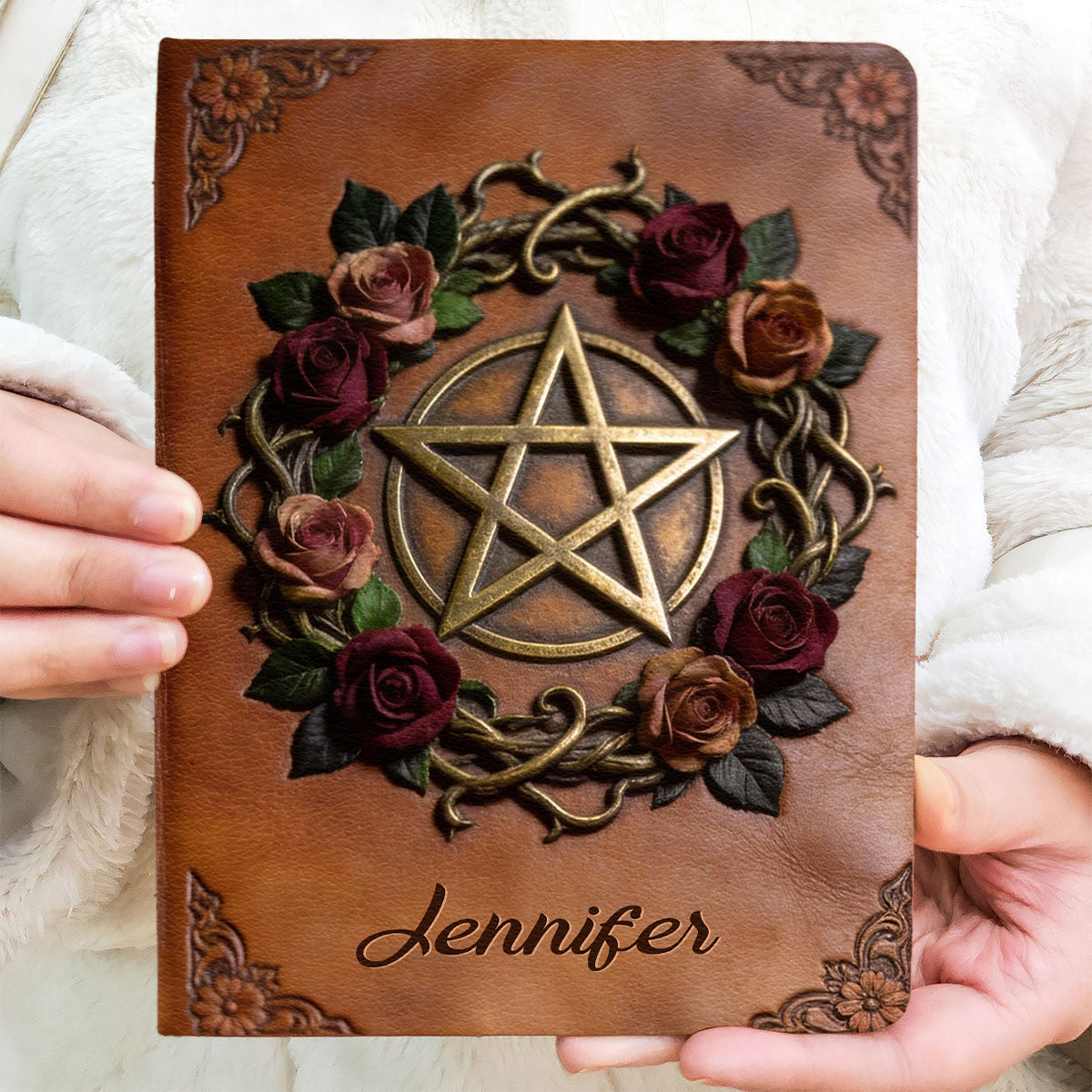 Journal magique - Journal en cuir personnalisé pour sorcière