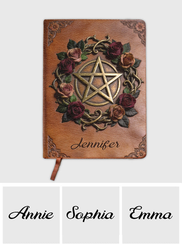 Journal magique - Journal en cuir personnalisé pour sorcière
