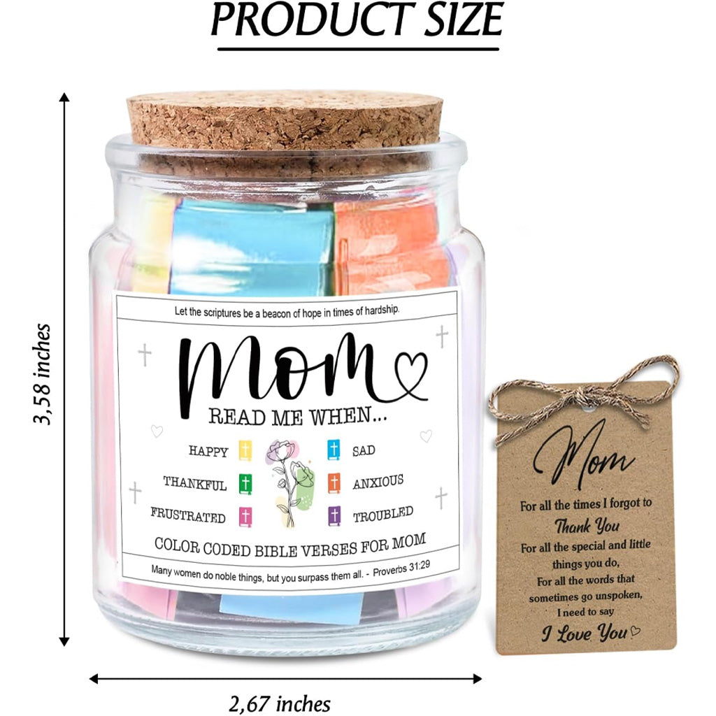 Decorative Glass Inspirational Scripture Jar with 92 Bible Verse