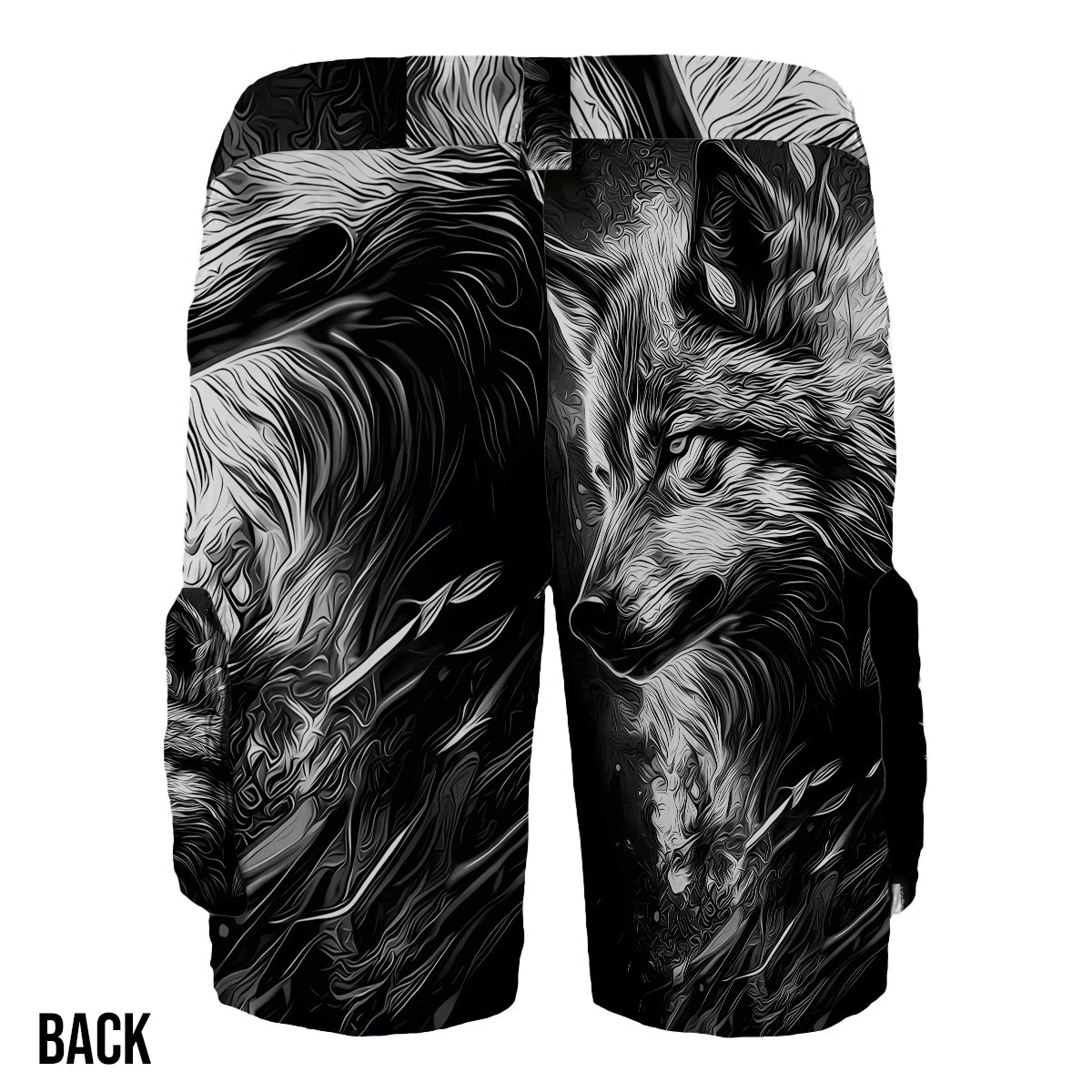 Strong Wolf - Short cargo personnalisé avec ceinture