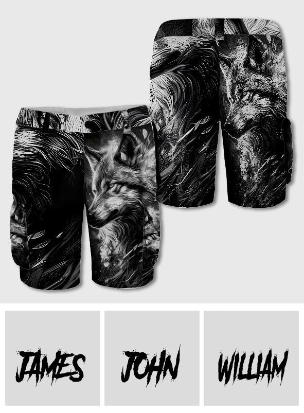 Strong Wolf - Short cargo personnalisé avec ceinture