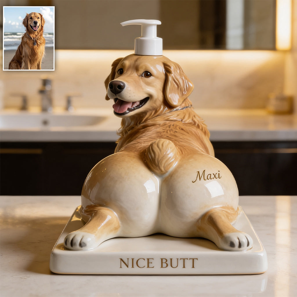 Beau Fessier - Distributeur de Savon Personnalisé pour Chien