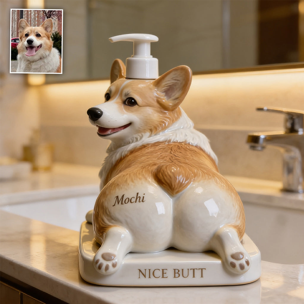 Beau Fessier - Distributeur de Savon Personnalisé pour Chien