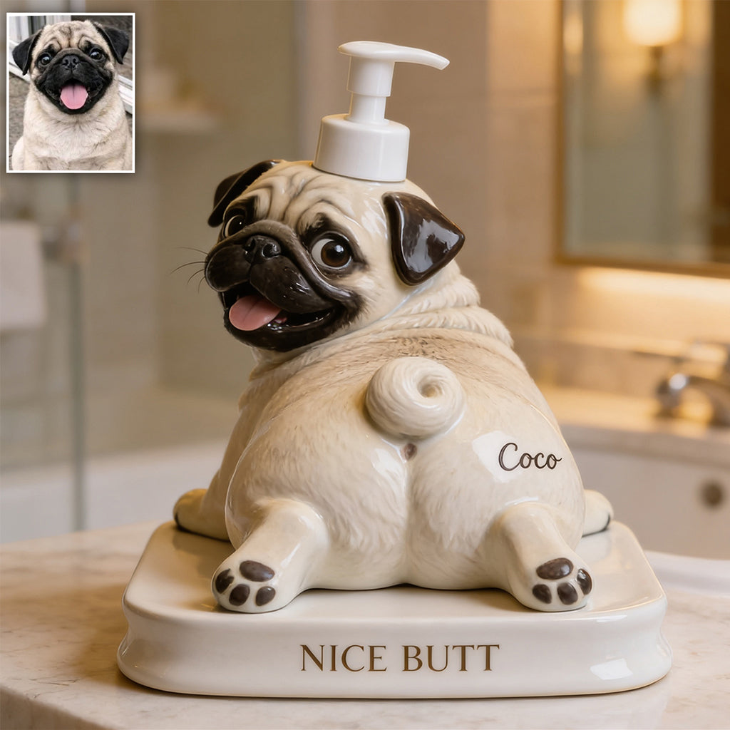 Beau Fessier - Distributeur de Savon Personnalisé pour Chien