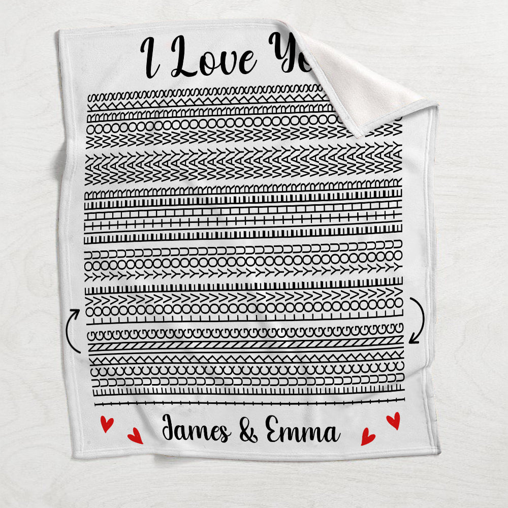 I Love You - Personalized Couple Blanket