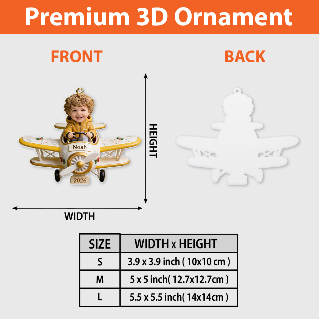 Flieg Mit Mir - Personalisierte Kinder Premium 3D Ornament
