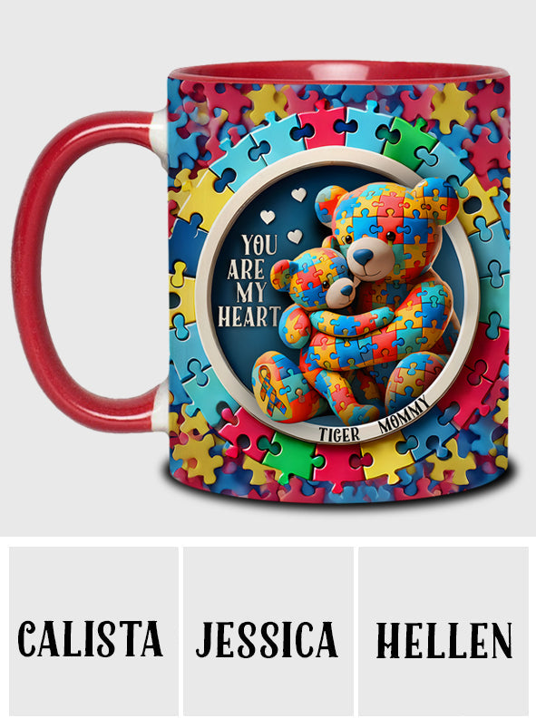 Tu es mon cœur - Mug personnalisé pour la sensibilisation à l'autisme