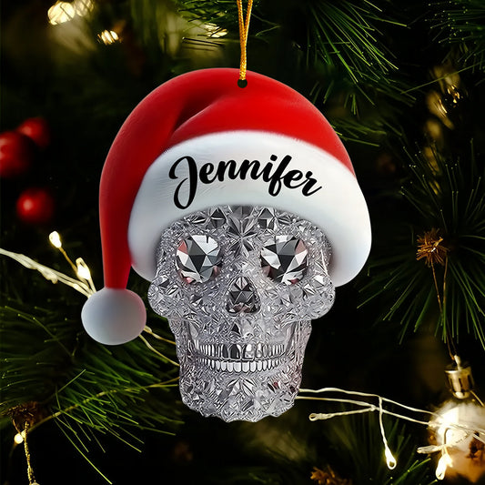 Joyeux Noël - Ornement crâne personnalisé