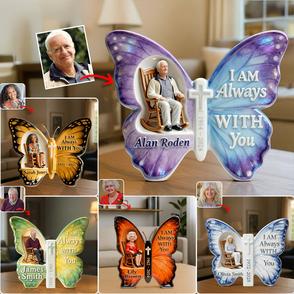 Butterfly Memorial - Personalized Memorial Custom Shaped Acrylic Plaque