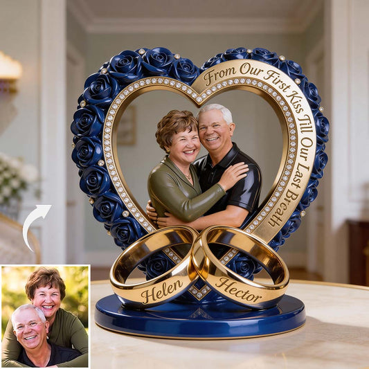 Plaque acrylique personnalisée avec photo de couple - De notre premier baiser -