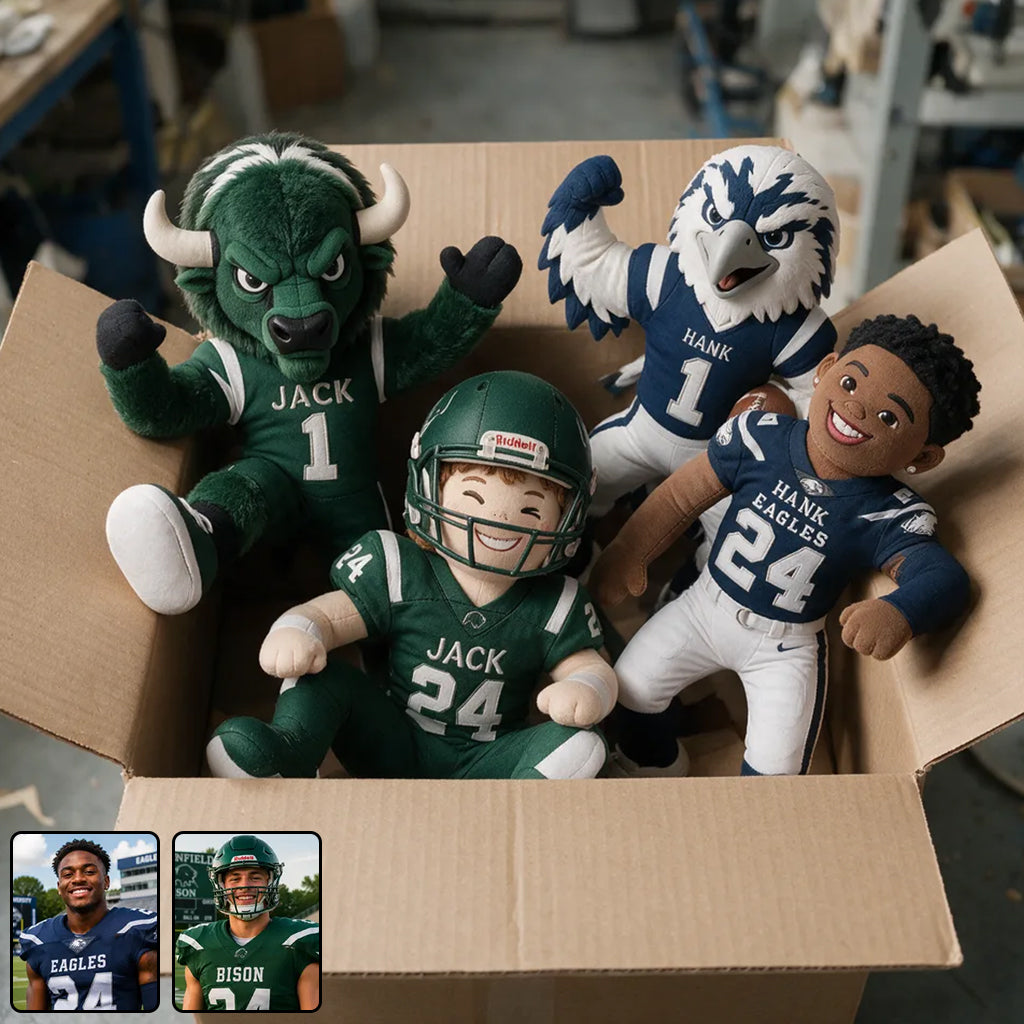 Doll en Peluche Personnalisé - Mascotte & Joueur de Football