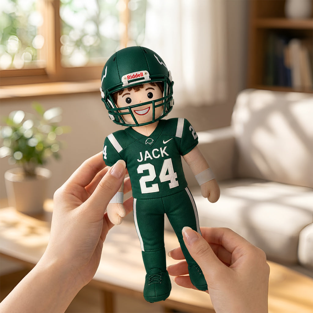 Doll en Peluche Personnalisé - Mascotte & Joueur de Football