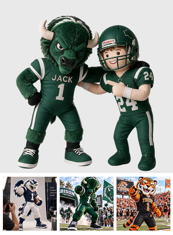 Doll en Peluche Personnalisé - Mascotte & Joueur de Football