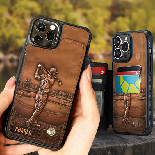Le Meilleur Golfeur - Étui portefeuille de téléphone personnalisé avec impression sur le thème du golf