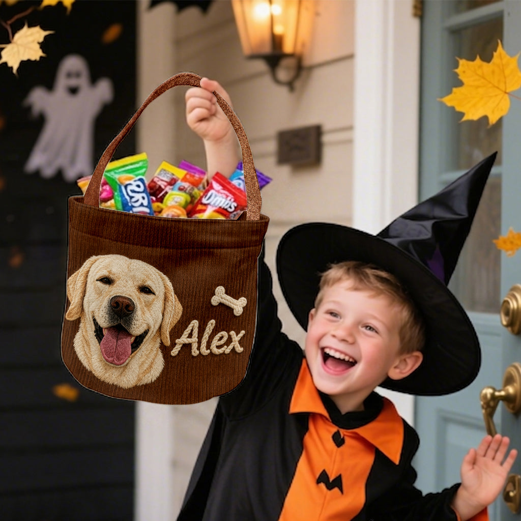 Buddy Toy Basket - Personalized Dog Canvas Bucket Bag