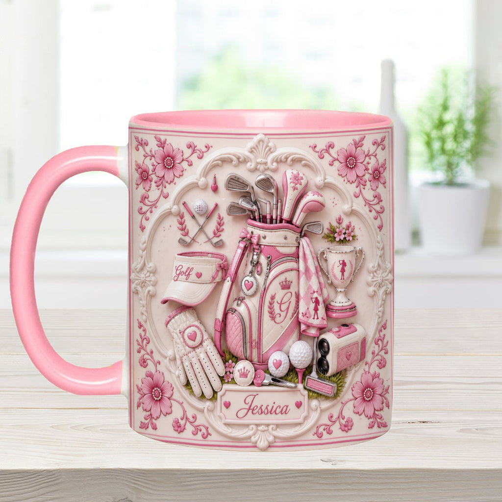 Live Love Golf - Personalized Golf Accent Mug
