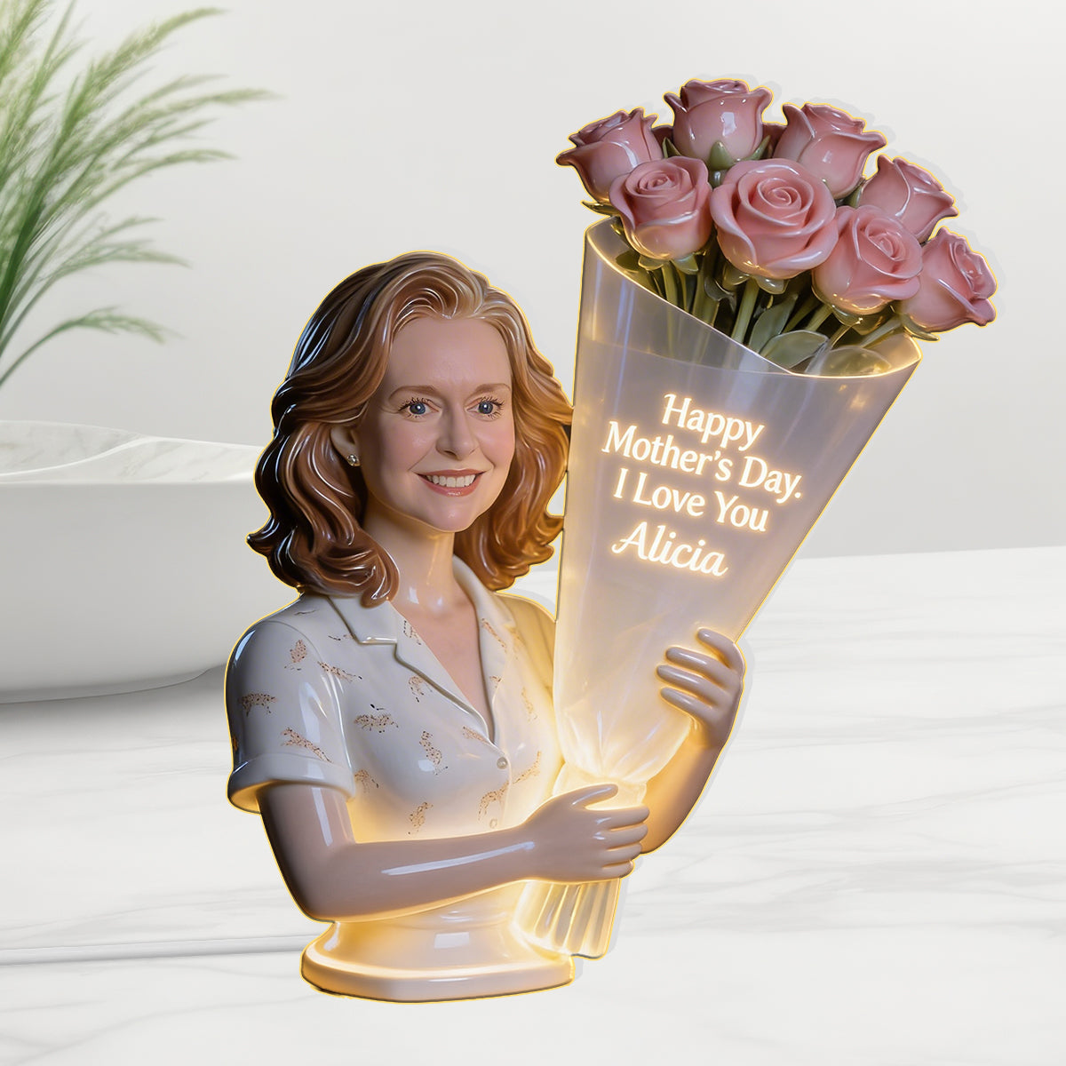 Joyeuse Fête des Mères - Lampe de Nuit LED Acrylique Personnalisée