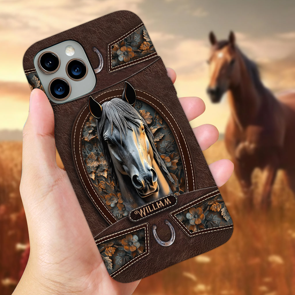 Love Horse - Personalized Horse Full Print Phone Case