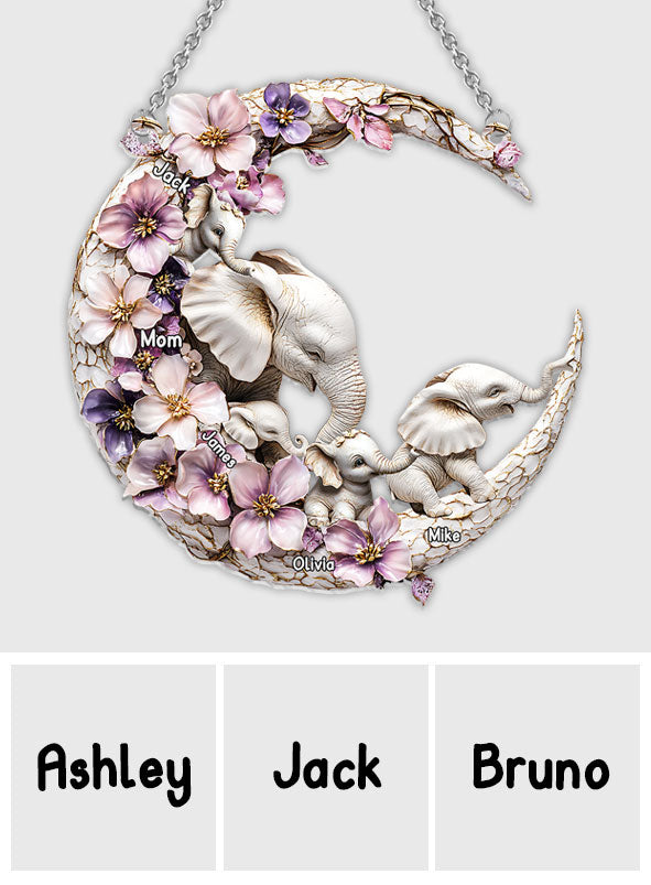 Best Mom Ever - Personalized Mother Window Hanging Suncatcher Ornament