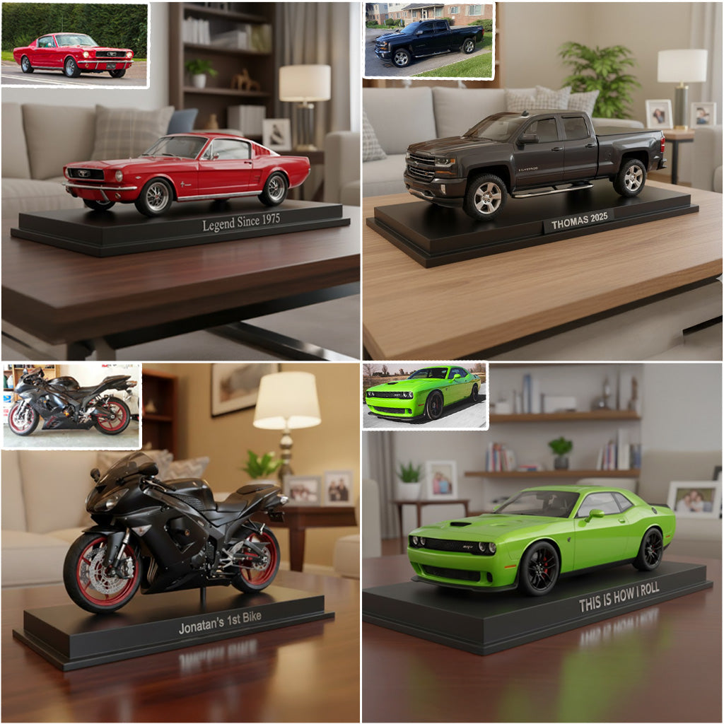 Plaque acrylique personnalisée à partir de n'importe quelle photo - Plaque en acrylique sur mesure pour passionnés d'automobile