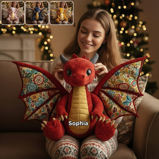 Couette Dragon - Oreiller personnalisé en fausse fourrure en forme de dragon