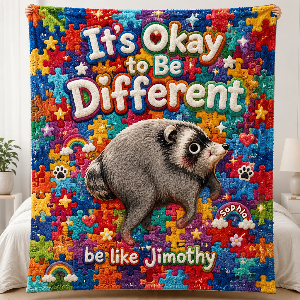 Be Different, Be Like Jimoth - Personalized Autism Awareness Blanket