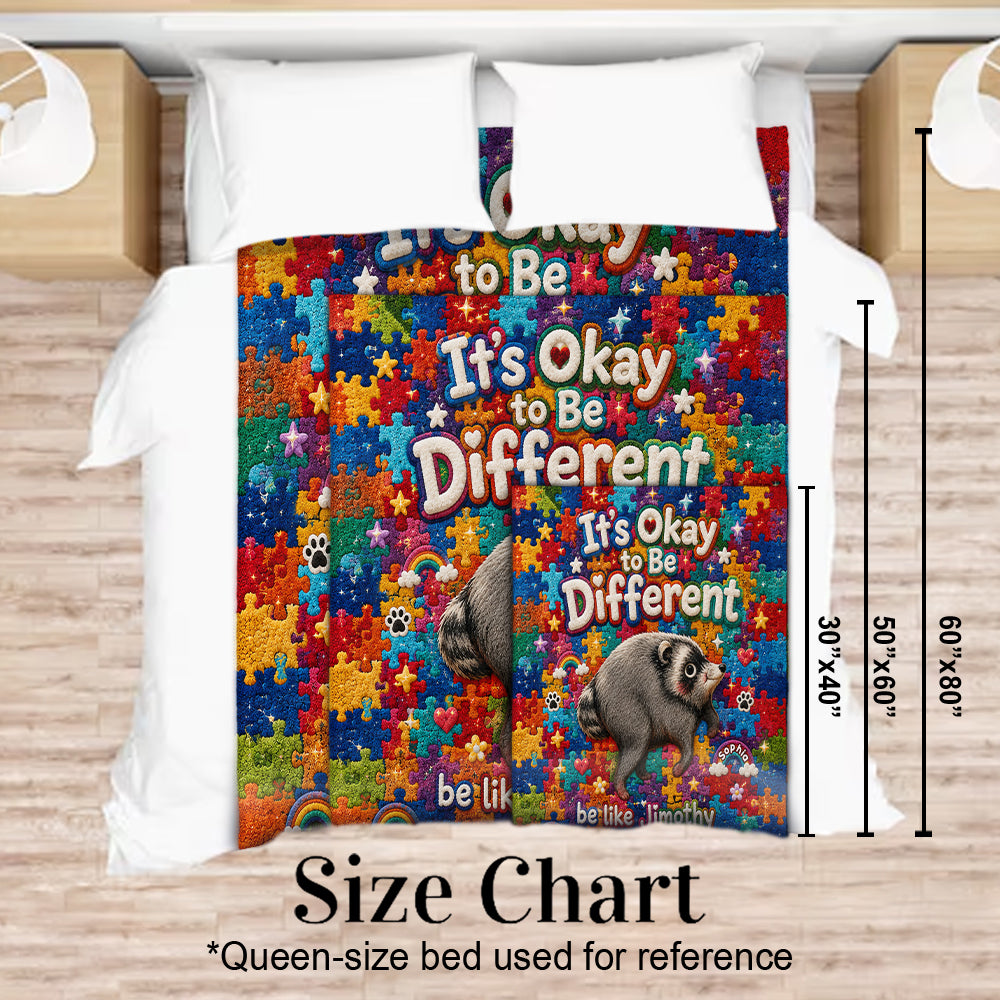 Be Different, Be Like Jimoth - Personalized Autism Awareness Blanket