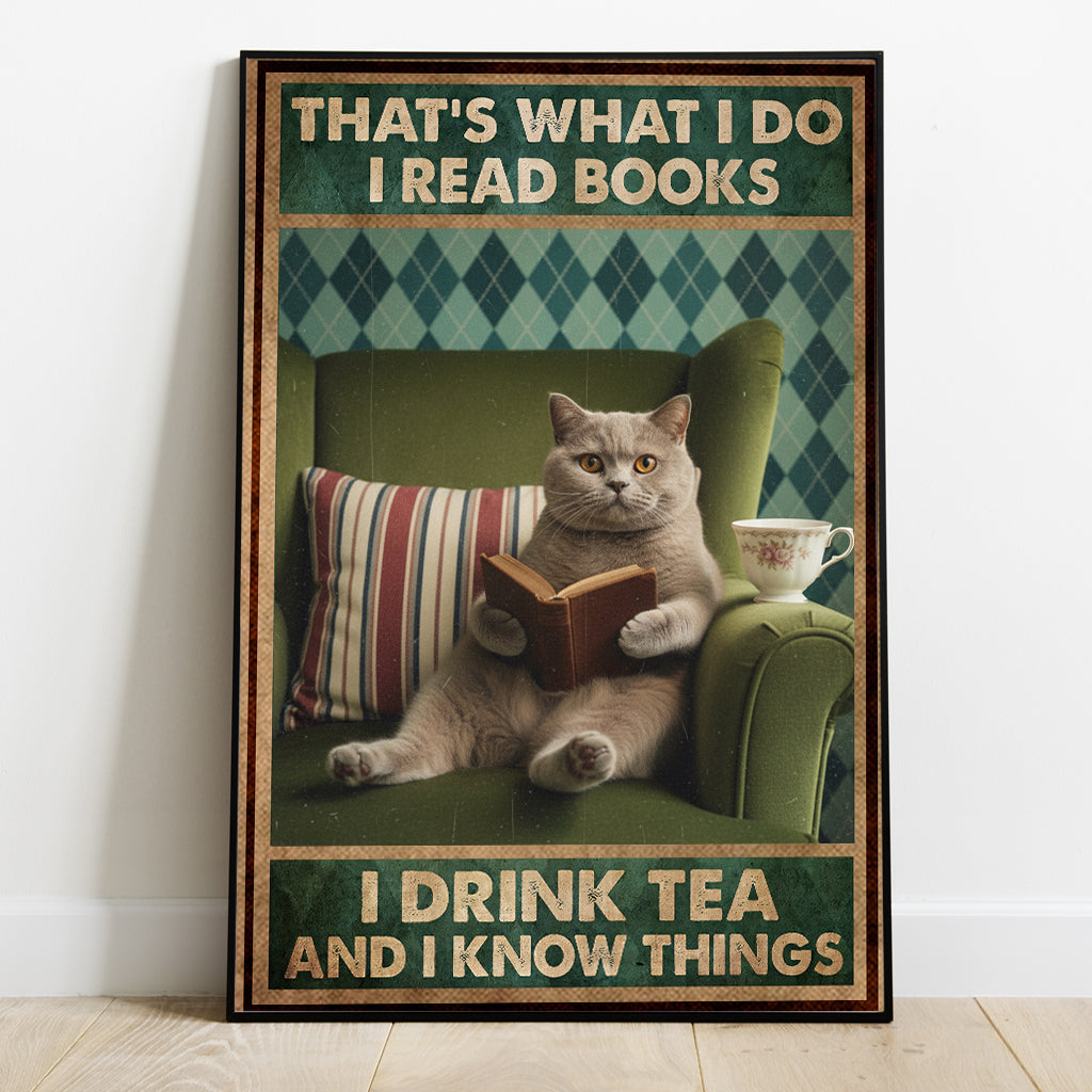 Das ist mein Angebot: Personalisierte Leinwandbilder und Poster mit Ihrem Foto im Vintage-Retro-Stil – Katzenmotiv