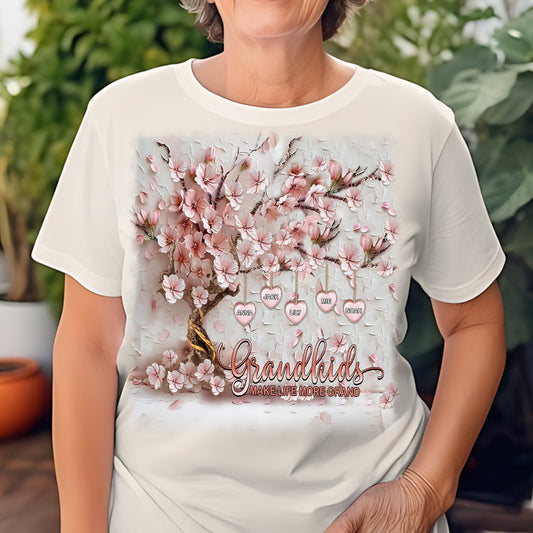 Grandkids Make Life More Grand - Personalized Grandma T-shirt And Hoodie