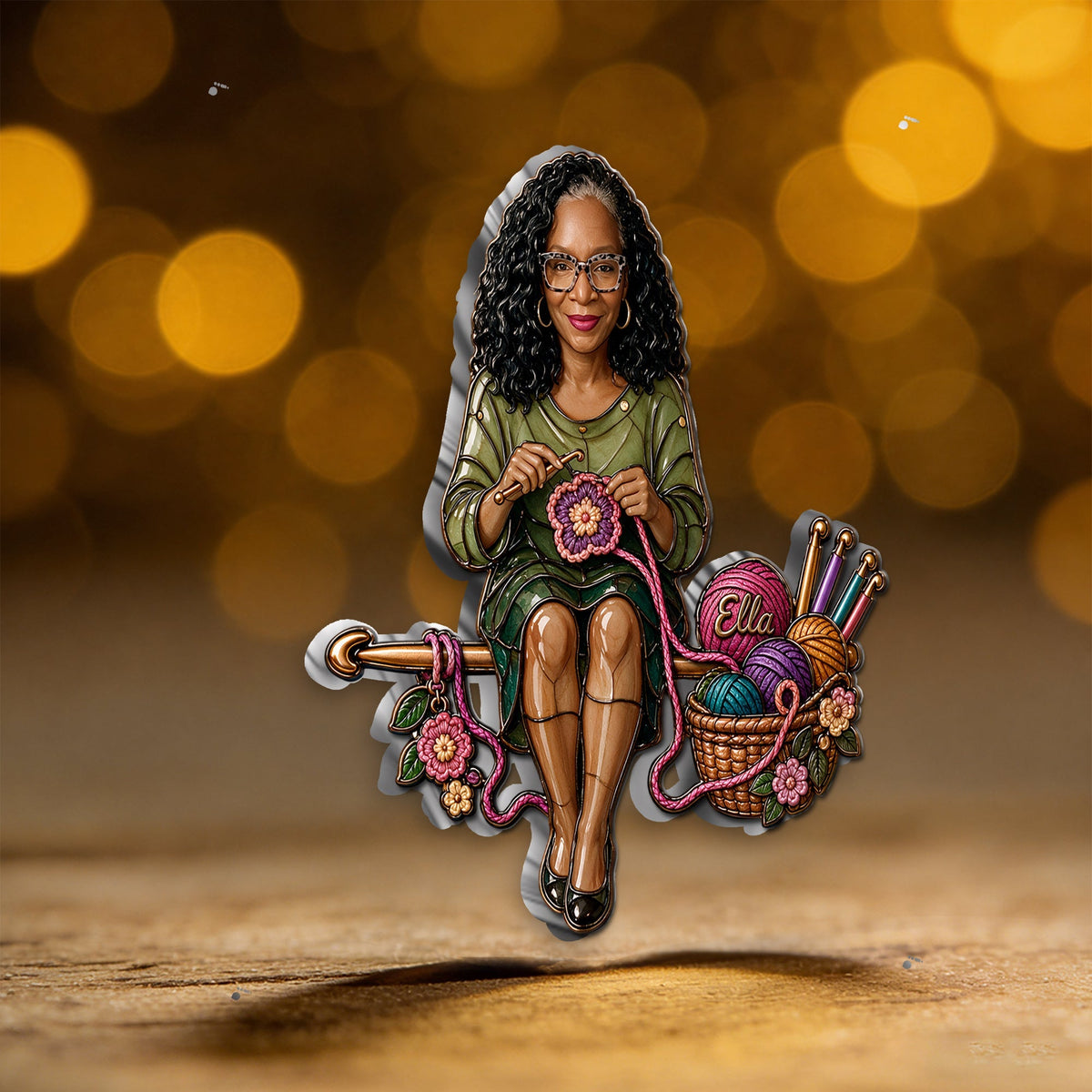 Amour du Crochet - Épinglette Émaillée Personnalisée 3D