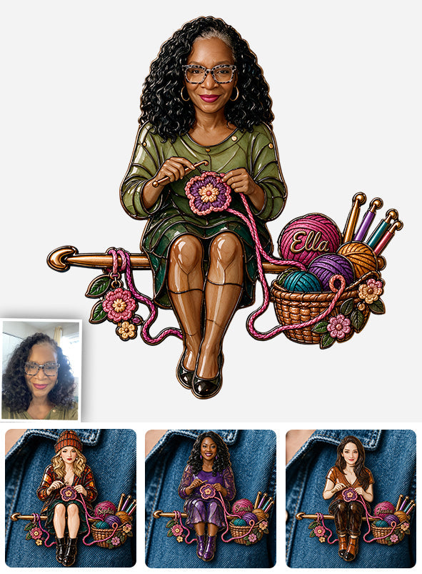 Amour du Crochet - Épinglette Émaillée Personnalisée 3D