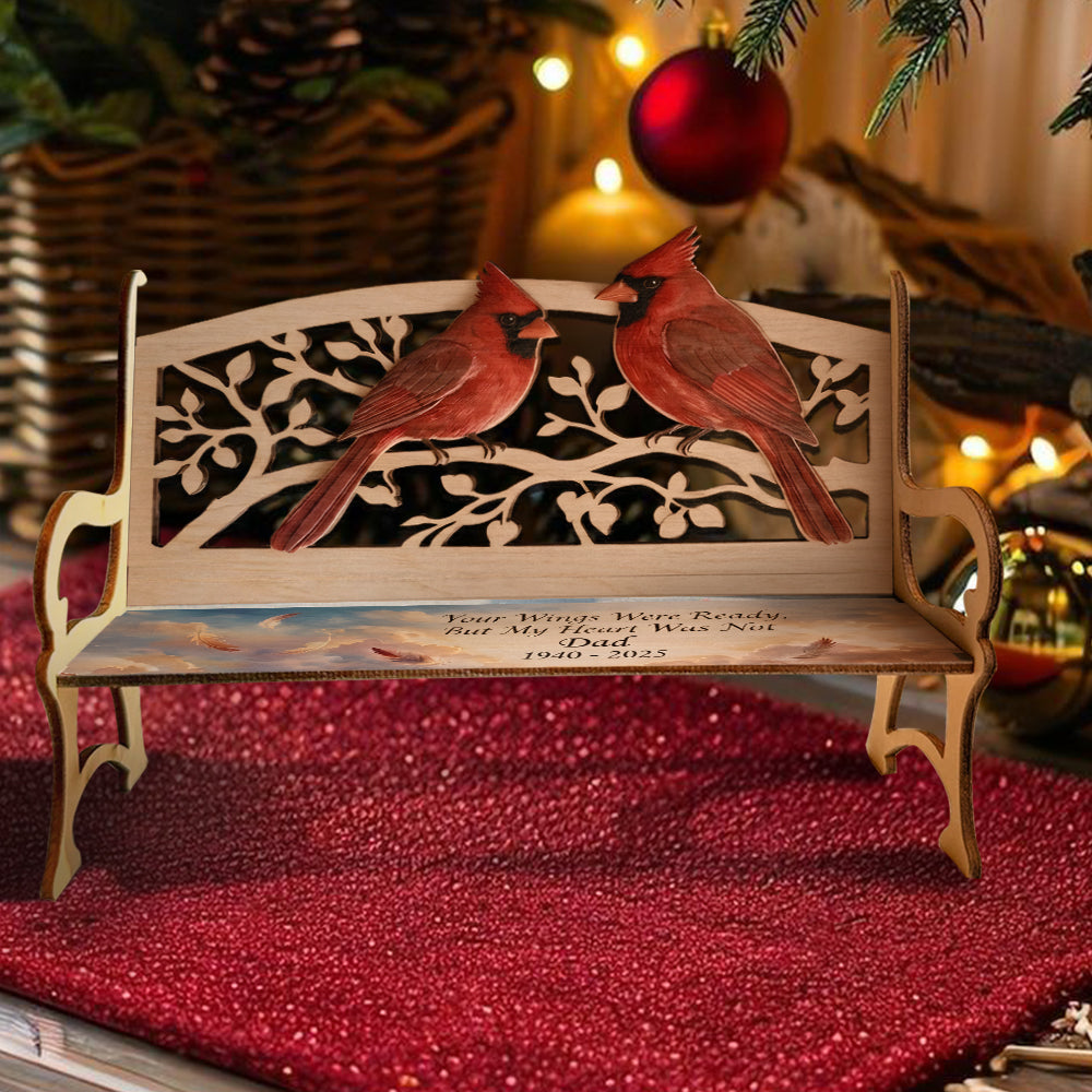 Banc commémoratif personnalisé & mini peluche - Ensemble banc en bois et porte-clés en peluche personnalisés