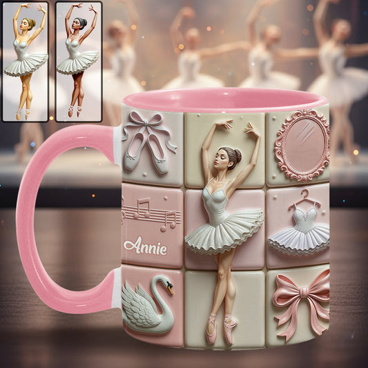 Liebe zum Ballett – Personalisierte Tasse mit Ballett-Motiv
