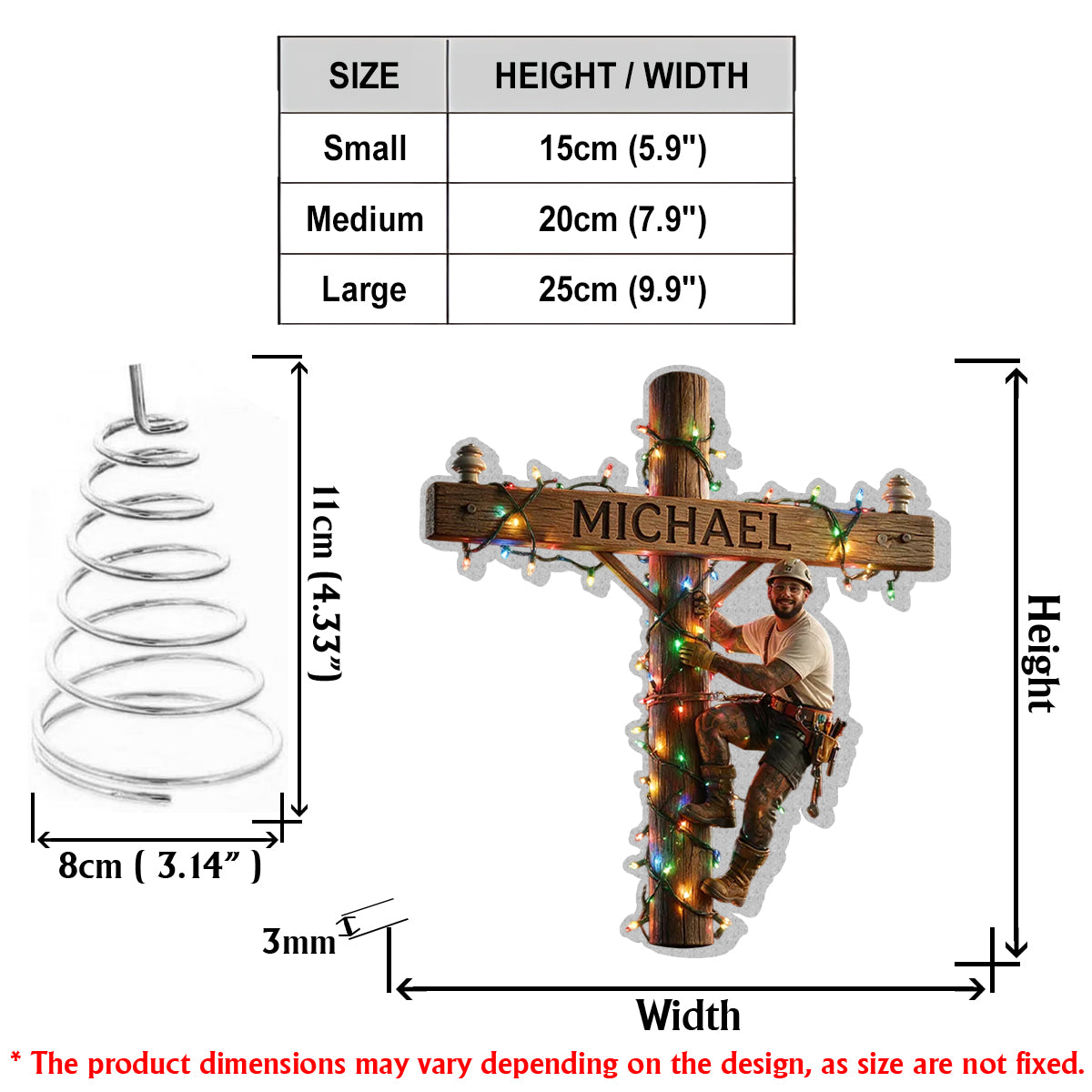 Illuminez Noël - Couronne LED Personnalisée pour le Sapin
