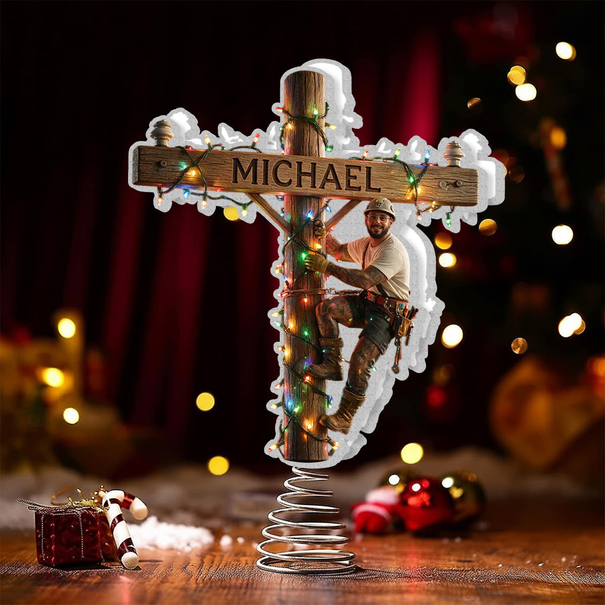 Illuminez Noël - Couronne LED Personnalisée pour le Sapin