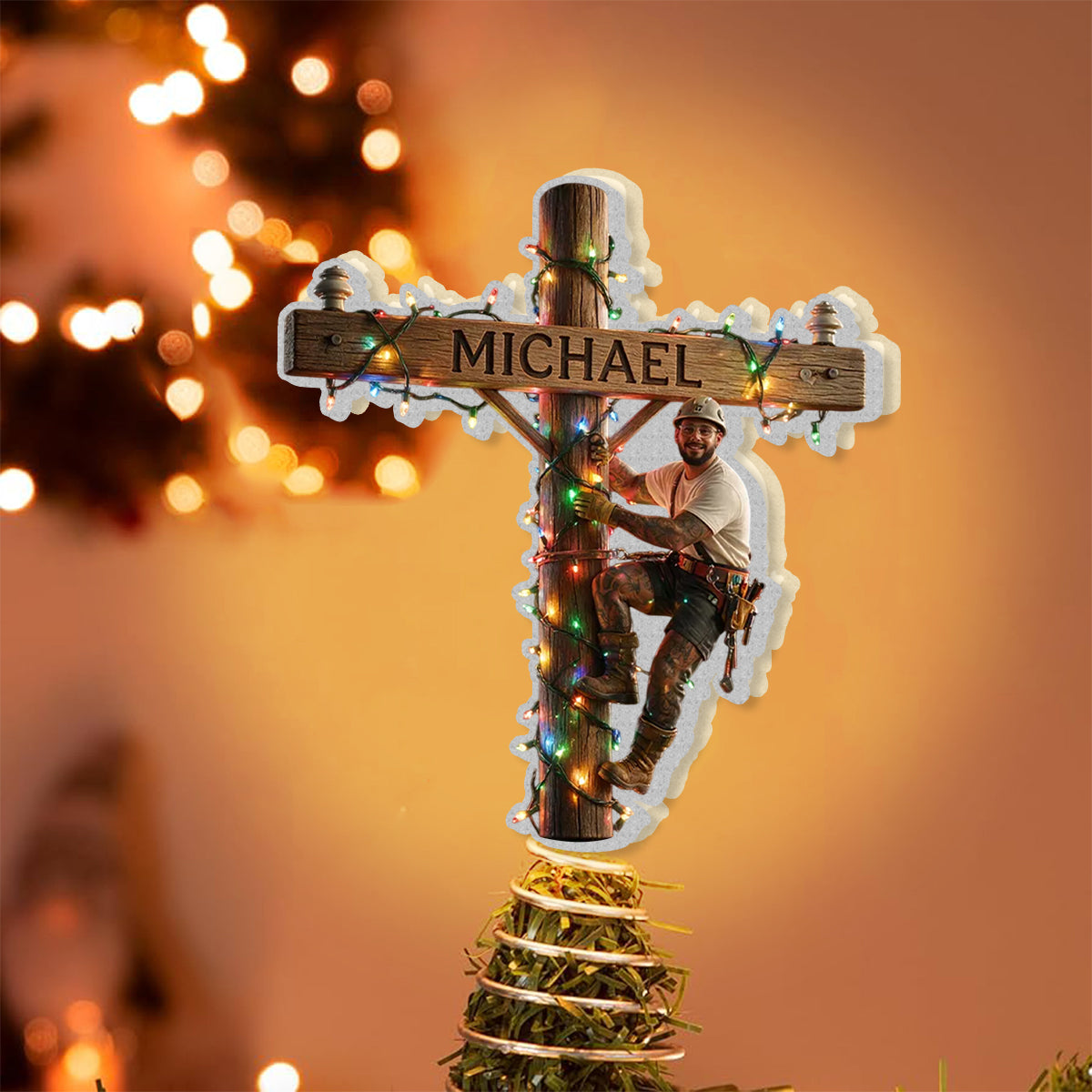 Illuminez Noël - Couronne LED Personnalisée pour le Sapin