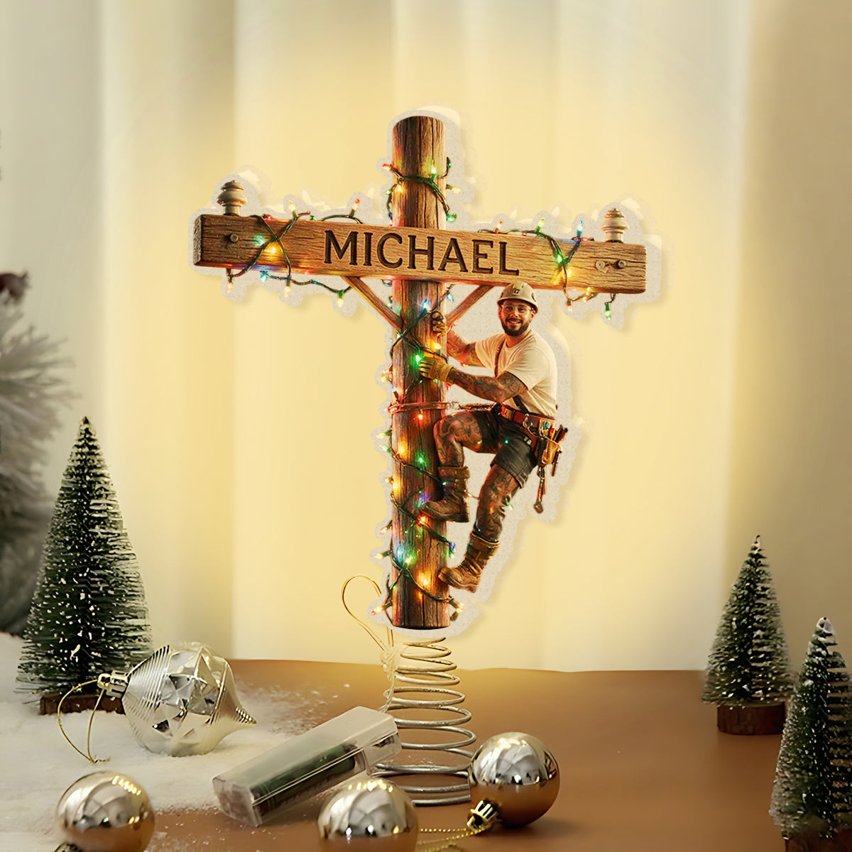Illuminez Noël - Couronne LED Personnalisée pour le Sapin