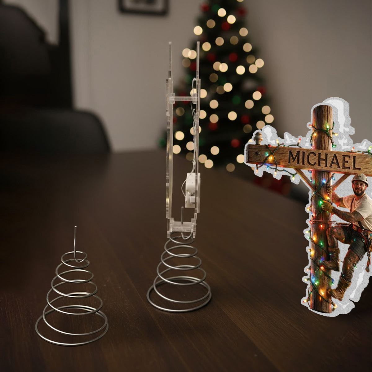 Illuminez Noël - Couronne LED Personnalisée pour le Sapin