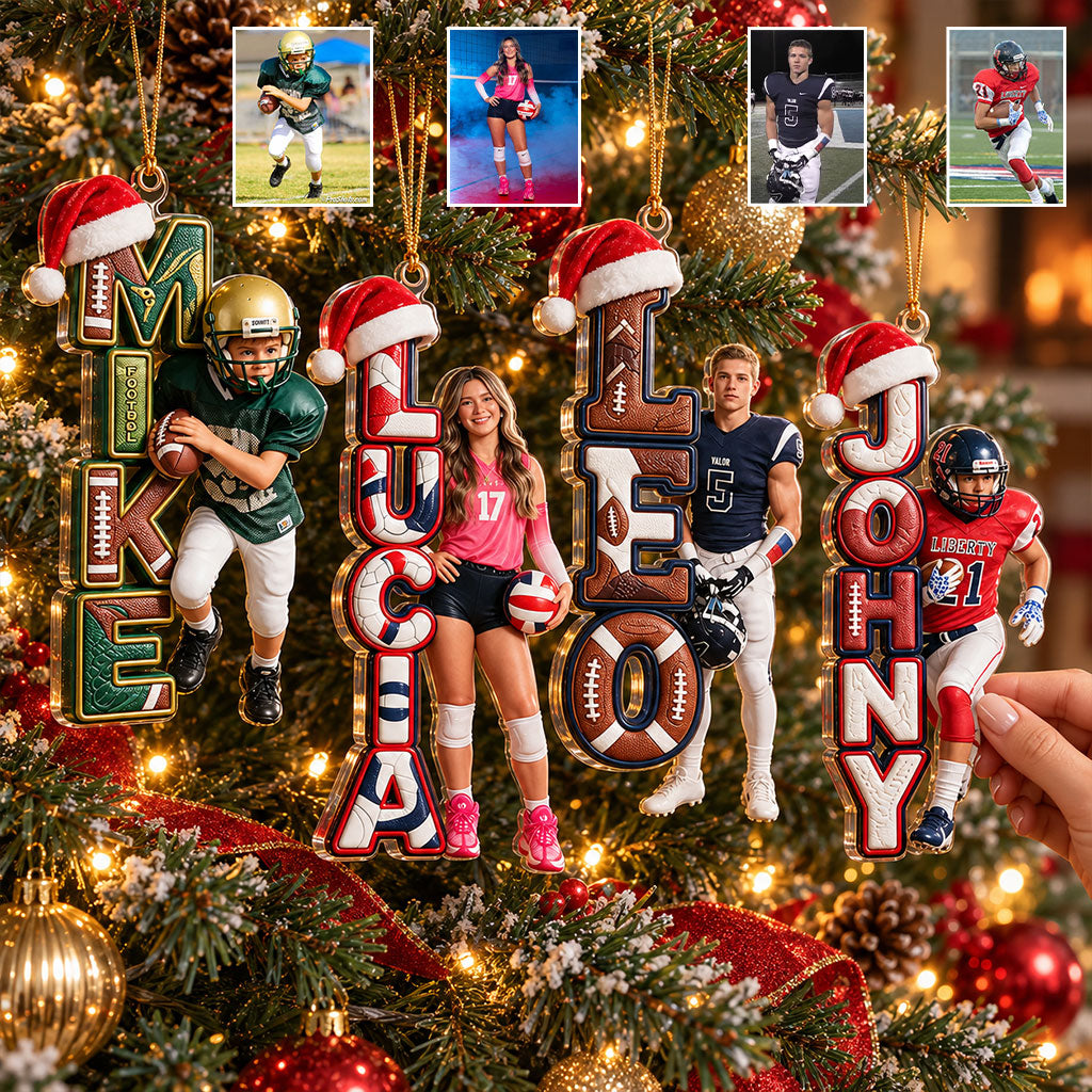 Ornement de Football Personnalisé - Sport, Football, Baseball, Volleyball...